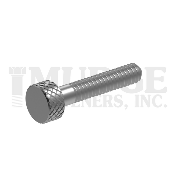 409KH08C050SS 8-32 X 1/2 KNURLED THUMB SCREW, HIGH HEAD, STAINLESS STEEL